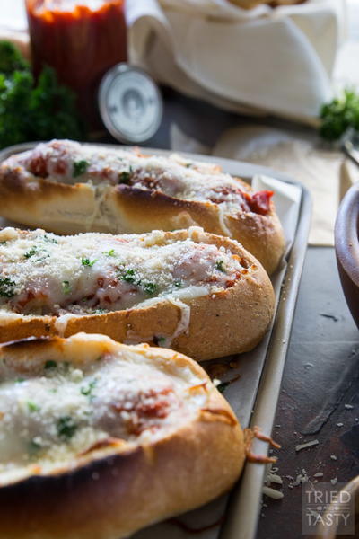 Three Cheese Italian Meatball Subs Three Cheese Italian Meatball Subs