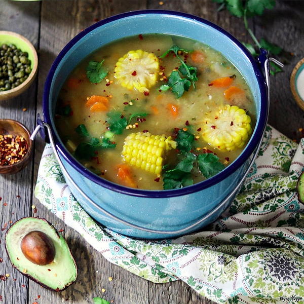 Vegan Ajiaco Colombian Soup Vegan Ajiaco (Colombian Soup)