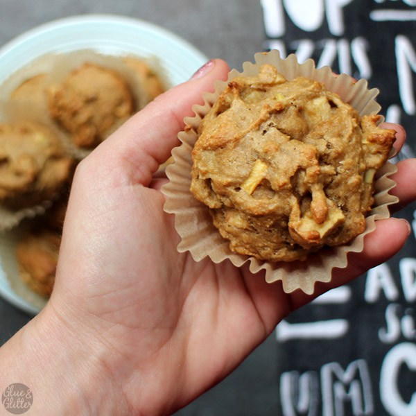 Not-Too-Sweet Banana Apple Muffins Not-Too-Sweet Banana Apple Muffins