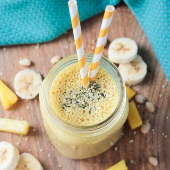 Post Workout Pineapple Smoothie Post Workout Pineapple Smoothie