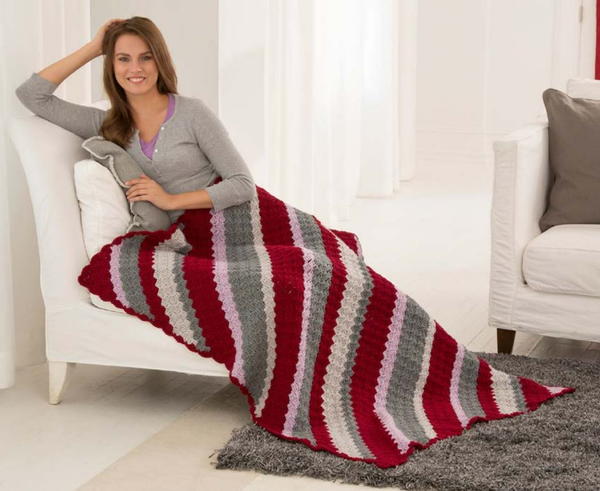 Candy Stripe Corner-to-Corner Throw Candy Stripe Corner-to-Corner Throw