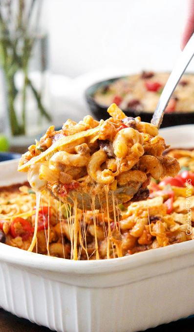 Cheesy Taco Pasta Casserole Recipe