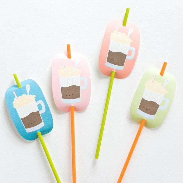 Printable Root Beer Float Straw Charms Printable Root Beer Float Straw Charms