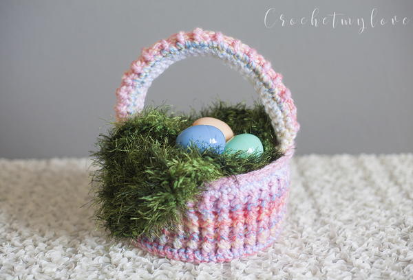 Easter Basket and Grass Crochet Pattern Easter Basket and Grass Crochet Pattern