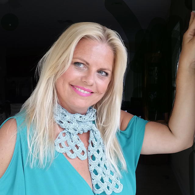 Fine Nikki Crochet Lace Scarf Fine Nikki Crochet Lace Scarf