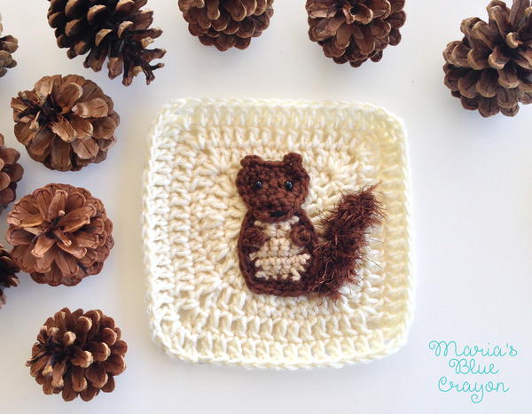 Woodland Squirrel Granny Square Woodland Squirrel Granny Square