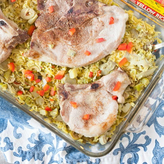 Pork Chop Bake with Yellow Rice Pork Chop Bake with Yellow Rice