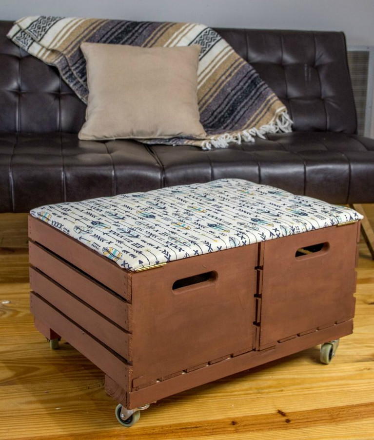 DIY Crate Ottoman