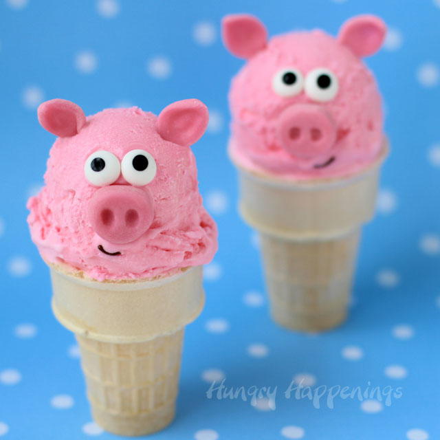 Adorable Pig Ice Cream Cones Adorable Pig Ice Cream Cones