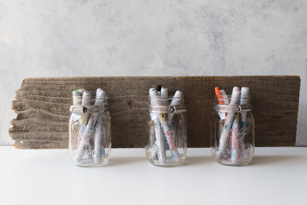 DIY Mason Jar Organizer DIY Mason Jar Organizer