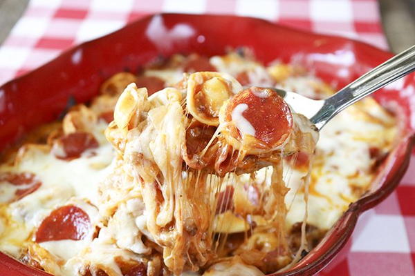 Pizza Tortellini Casserole Pizza Tortellini Casserole
