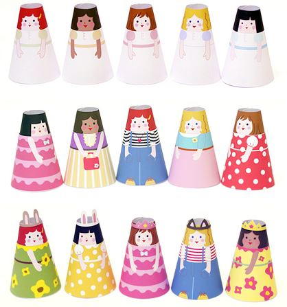 3D Paper Cone Dolls 3D Paper Cone Dolls