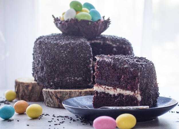 Chocolate Easter Egg Nest Cake Chocolate Easter Egg Nest Cake