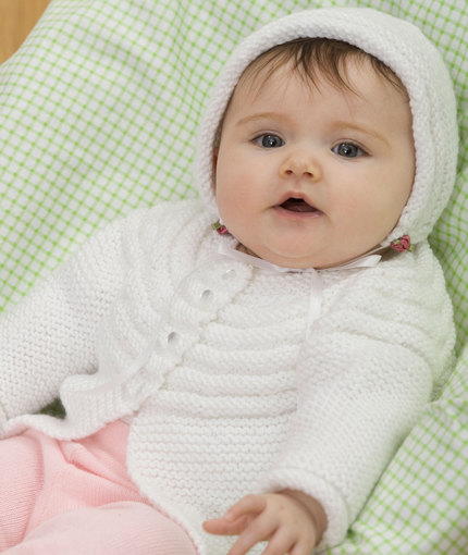 Ribs All Around Baby Jacket and Bonnet Ribs All Around Baby Jacket and Bonnet