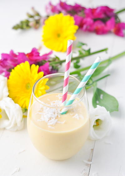 3-Ingredient Coconut Tropical Smoothie