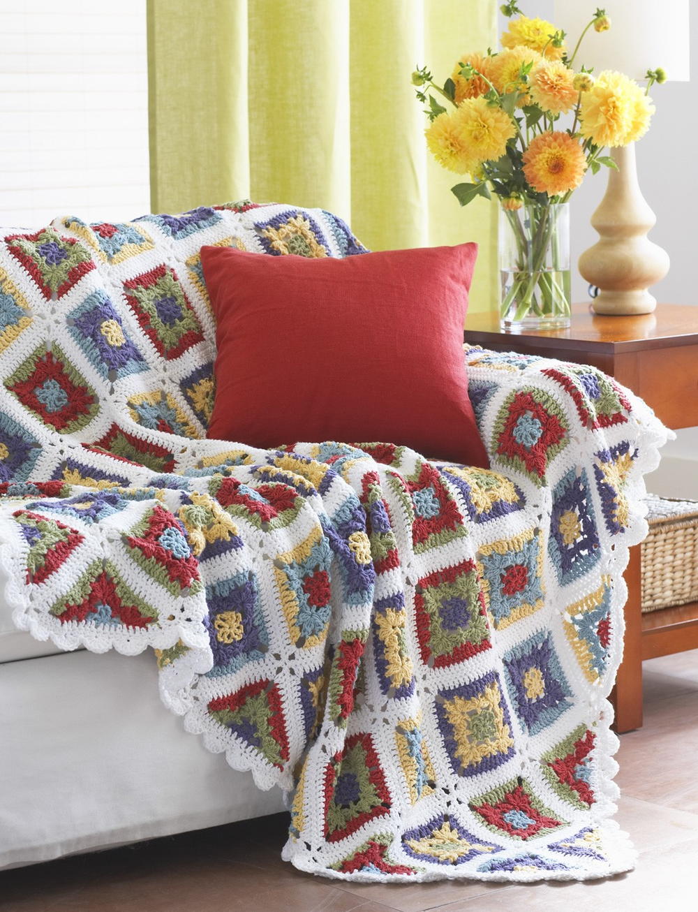 Country Charm Crochet Blanket Pattern | AllFreeCrochetAfghanPatterns.com