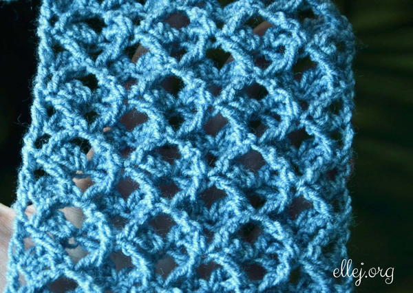 Diamond Crochet Stitch With Crossed Trebles Diamond Crochet Stitch With Crossed Trebles