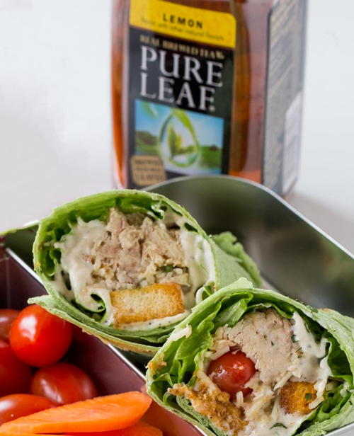 Slow Cooker Chicken Caesar Salad Wraps