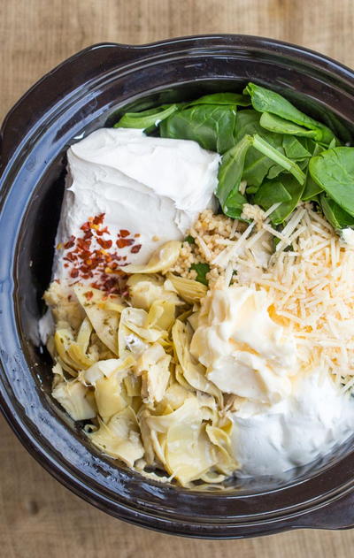 Slow Cooker Spinach Artichoke Dip Slow Cooker Spinach Artichoke Dip