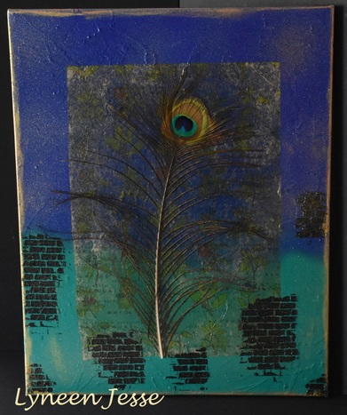 Rich Jade and Satin Peacock Feather Art Rich Jade and Satin Peacock_4