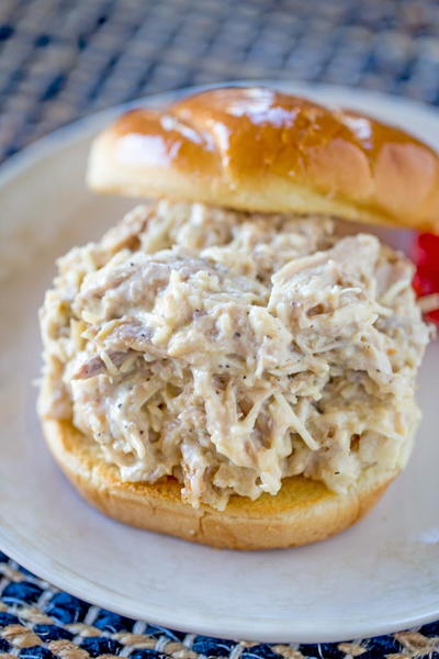 Slow Cooker Chicken Caesar Sandwiches Slow Cooker Chicken Caesar Sandwiches