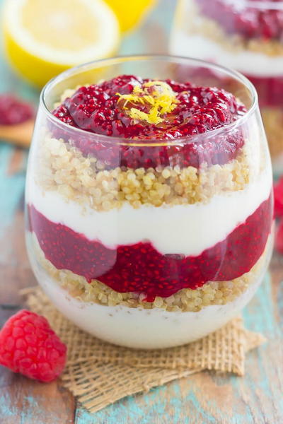 Raspberry Jam Quinoa Parfait Raspberry Jam Quinoa Parfait