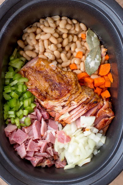 Slow Cooker Ham and White Bean Soup Slow Cooker Ham and White Bean Soup