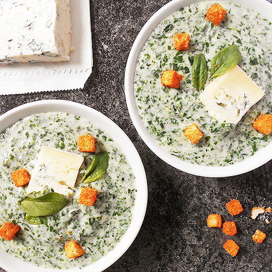 Baby Spinach Gorgonzola Creamy Soup Baby Spinach Gorgonzola Creamy Soup