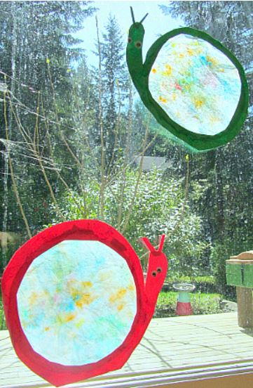 Snail Sun Catcher Coffee Filter Craft Snail Sun Catcher Coffee Filter Craft