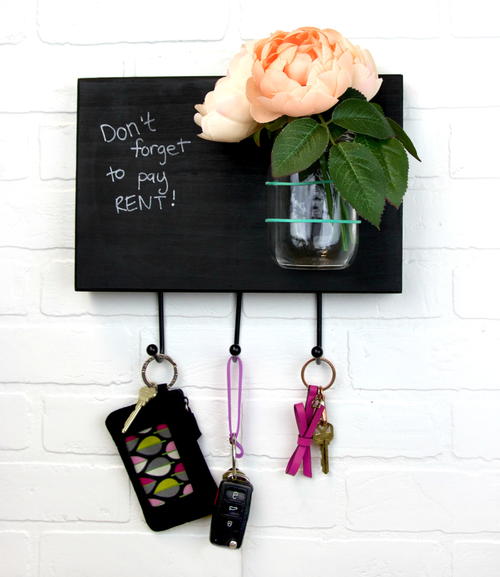 DIY Memo Board Key Rack DIY Memo Board Key Rack