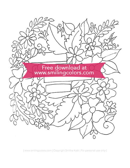 Easy Flower Coloring Page Easy Flower Coloring Page