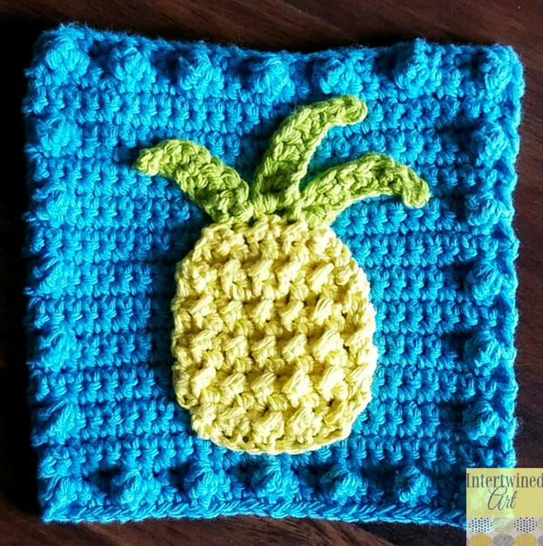 Pineapple Applique Blanket Square Pineapple Applique Blanket Square