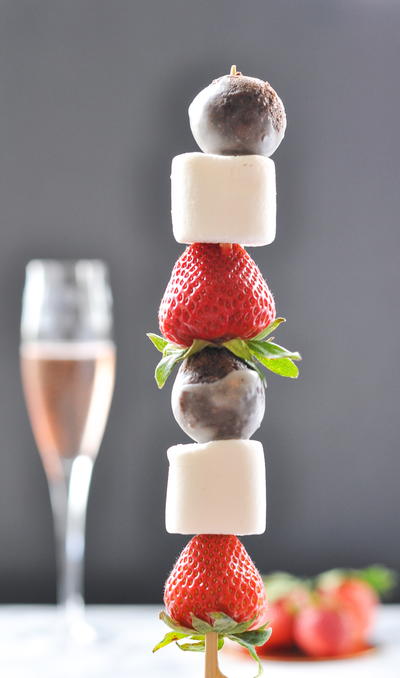 Strawberry Chocolate Donut Kabobs Strawberry Chocolate Donut Kabobs