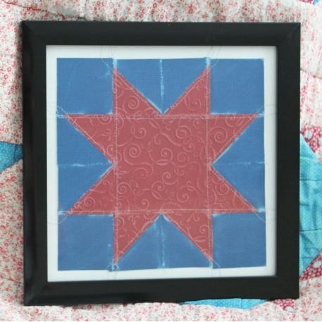 Red and Blue Quilt Block