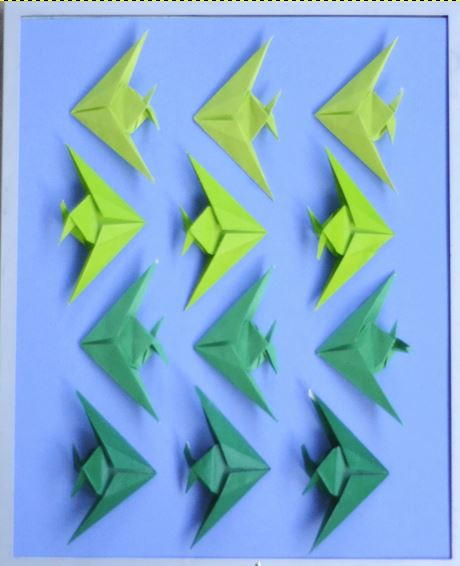 Ombre Fish Origami Art