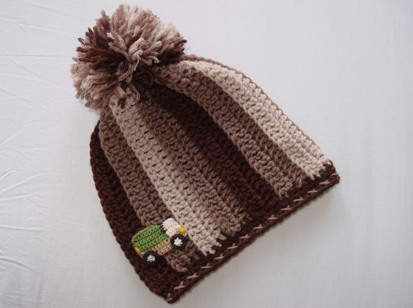 PomPom Hat with Truck PomPom Hat with Truck