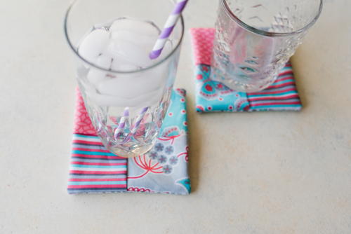 10-Minute Fabric Wine Coasters 10-Minute Fabric Wine Coasters