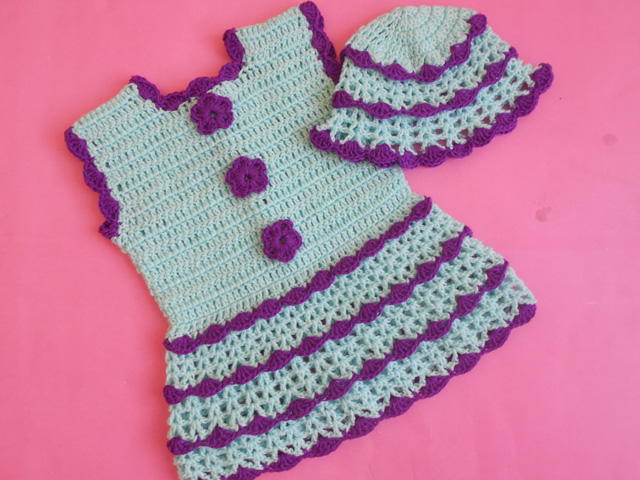 baby blossom summer dress crochet pattern