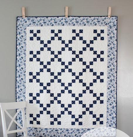 China Blue Irish Chain Quilt Pattern China Blue Irish Chain Quilt Pattern