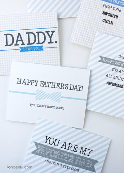 Last-Minute Printable Fathers Day Cards