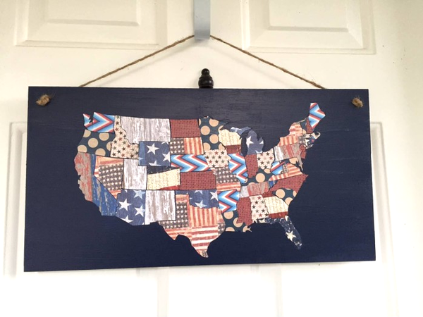 Patriotic Scrapbook Paper Map Patriotic Scrapbook Paper Map