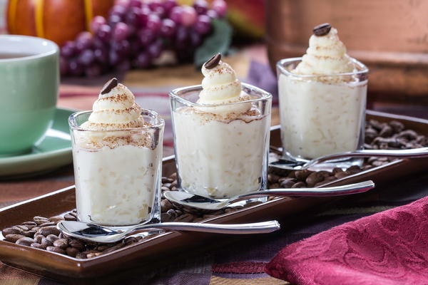 Tiramisu Rice Pudding Shooters