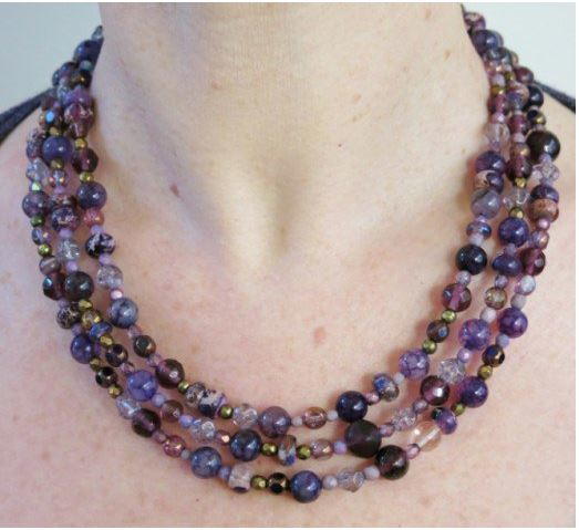 Royal Purple DIY Multi-Strand Necklace