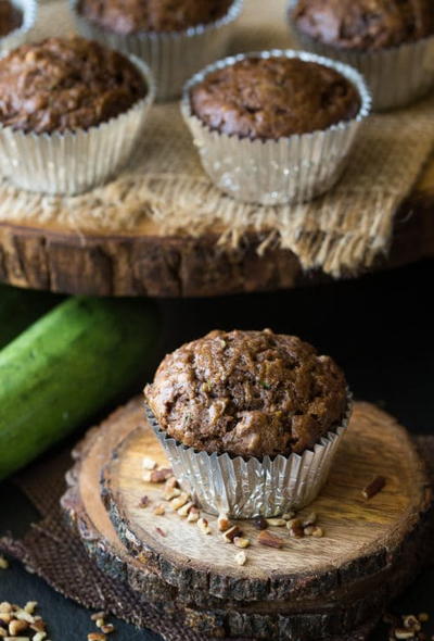 Chocolate Pecan Zucchini Muffins Chocolate Pecan Zucchini Muffins