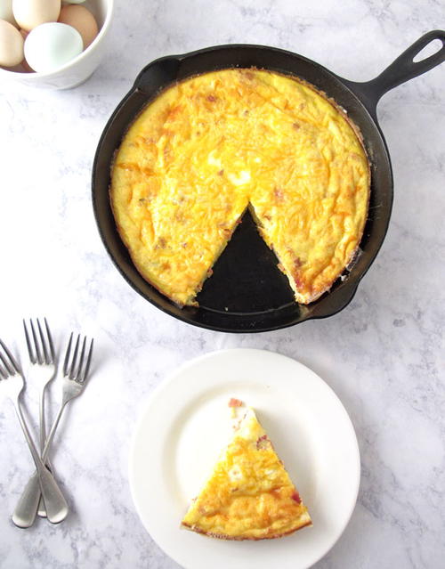 Cheesy Bacon Frittata Cheesy Bacon Frittata