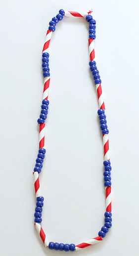 Patterned Patriotic Craft Necklace 