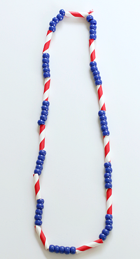 Patterned Patriotic Craft Necklace Patterned Patriotic Craft Necklace