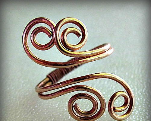 Scrolling Spiral Wire Ring Scrolling Spiral Wire Ring