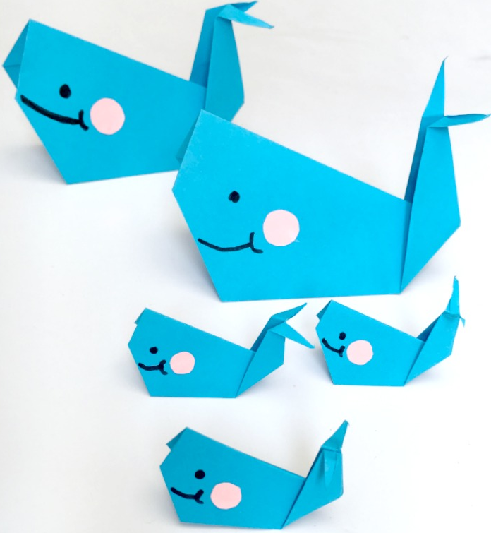 Easy Origami Whale For Beginners Allfreekidscrafts Com,Saltwater Fish Tank In Wall