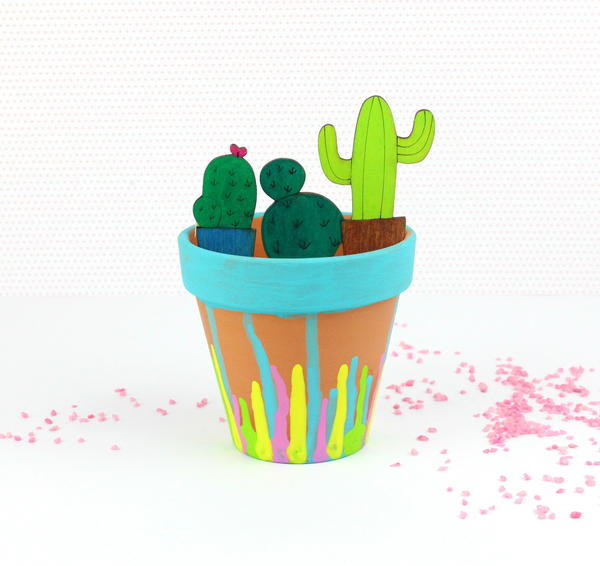 Wooden Cactus Planter Wooden Cactus Planter